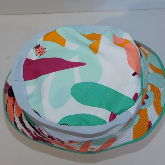 Columbia Youth o/s Multicolor Floral Ladybug sun protection beach Bucket hat - Picture 7 of 11
